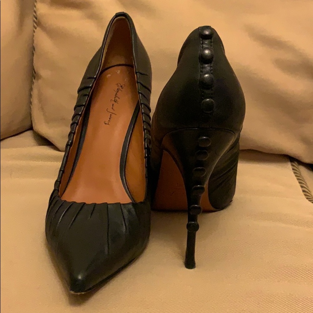 Elizabeth & James Jazz Black Leather Pump